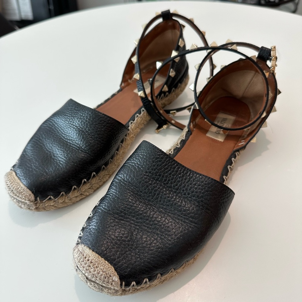Valentino Garavani Rockstud Espadrille Black